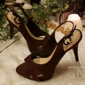 Guess Slingback Peep-Toe platform heels sz…